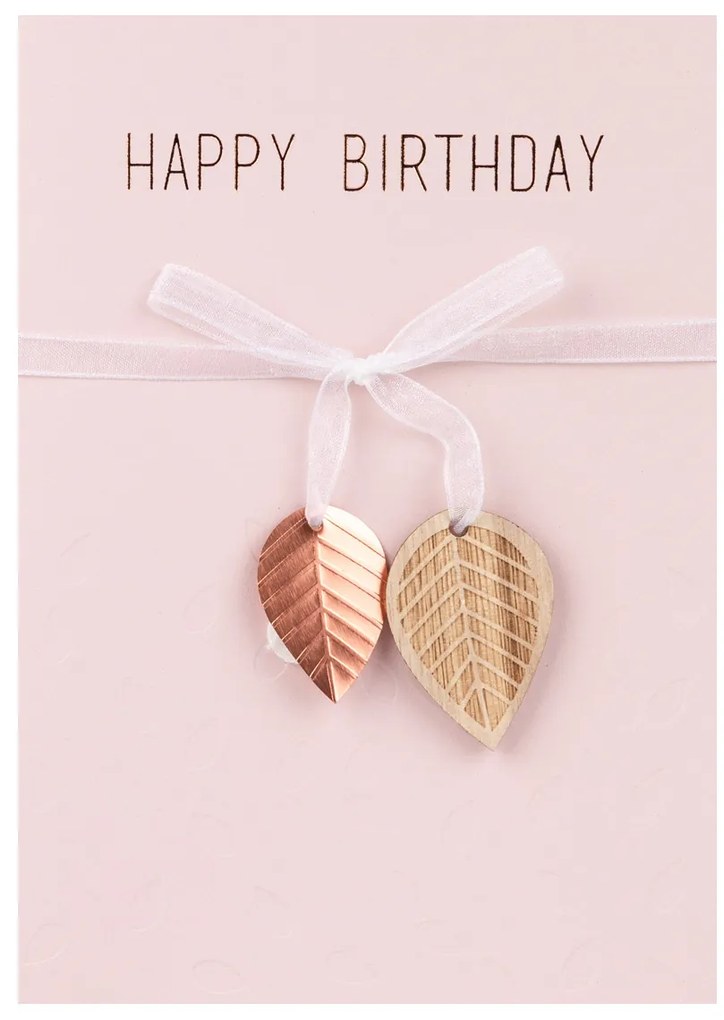 Räder Papierové prianie k narodeninám HAPPY BIRTHDAY s drevenou ozdobou