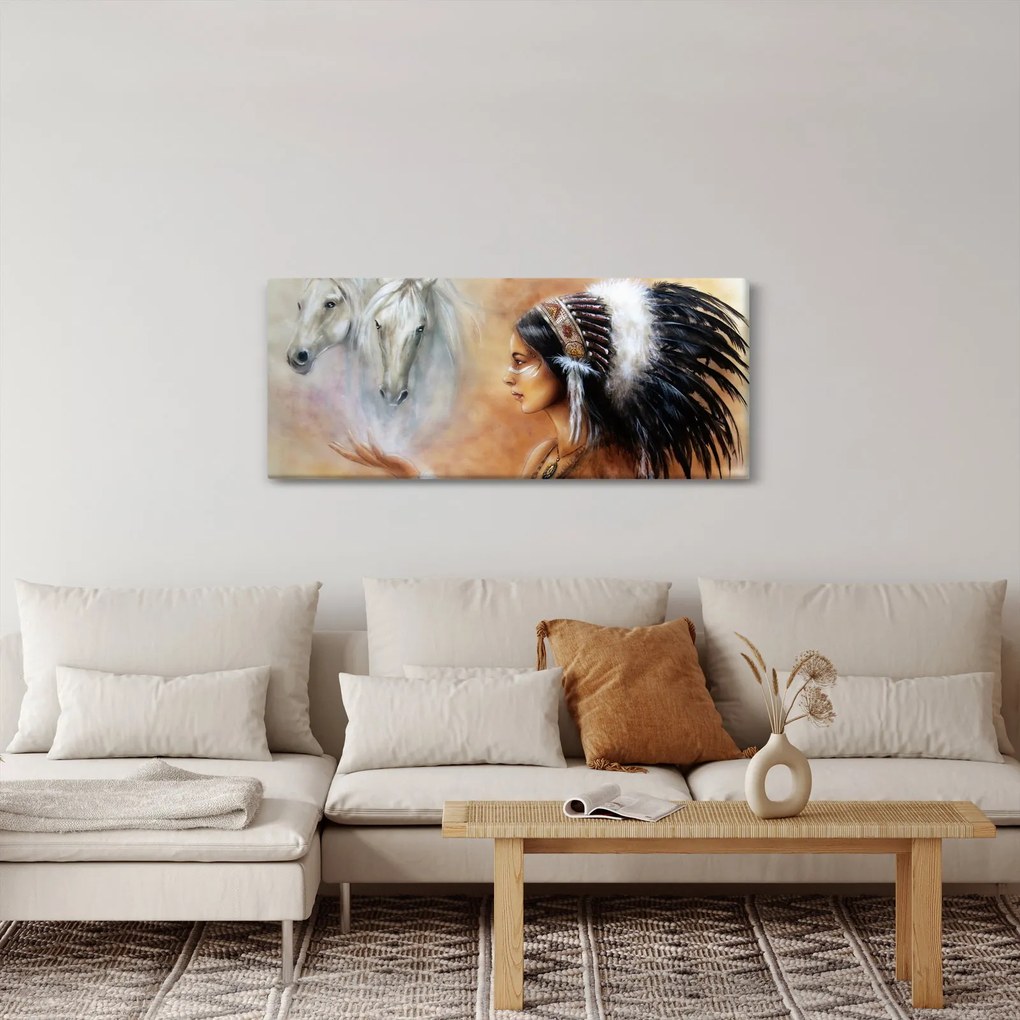 Obraz - Kúzla indiánov (120x50 cm)