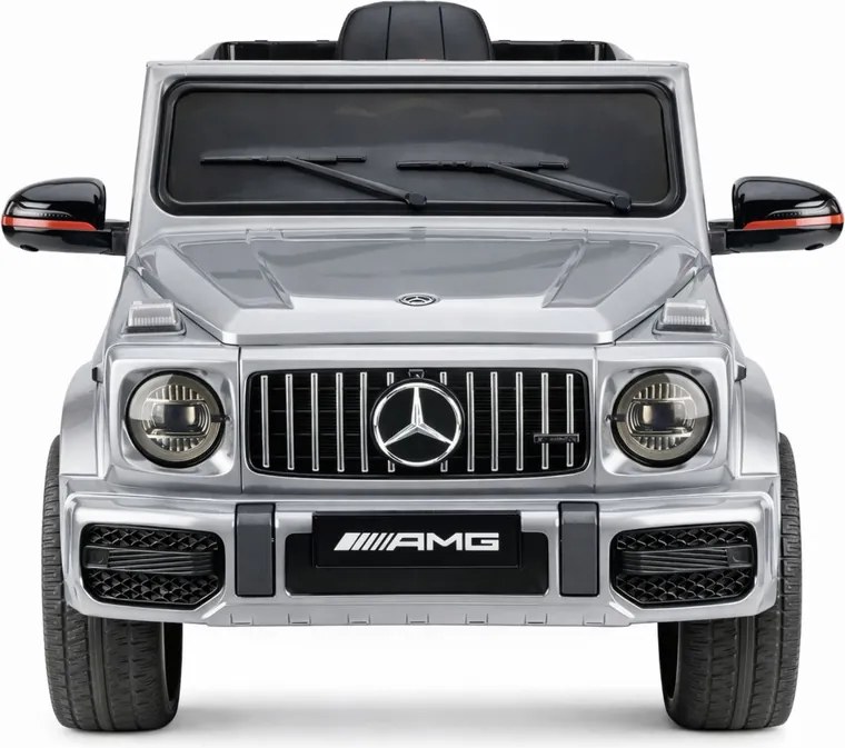 LEAN CARS Elektrické autíčko Mercedes AMG G 63 strieborné lakované