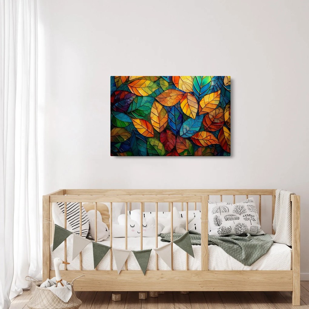 Obraz - Mozaika z listov (90x60 cm)