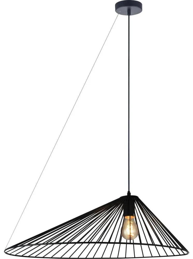 Luster na lanku AURORA 1xE27/20W/230V pr. 60 cm čierna