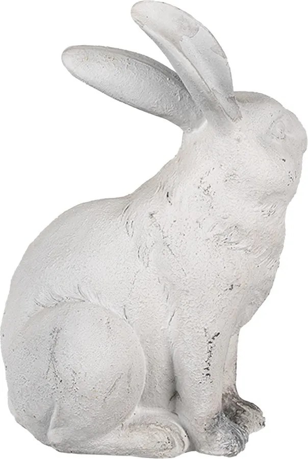 Béžová antik dekorácia socha králik - 15*11*21 cm