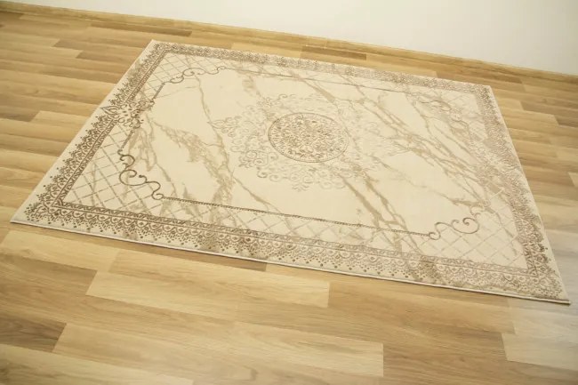 Koberec Allora Plus 8164A Marmur Ornament béžový / krémový
