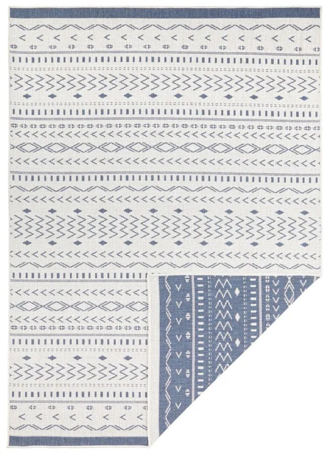 Modro-krémový vonkajší koberec Bougari Kuba, 150 x 80 cm