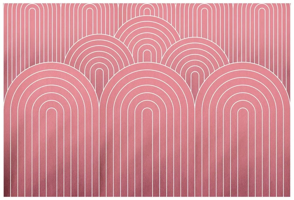 Samolepiaca tapeta staroružový vzor dúhy Mid-Century