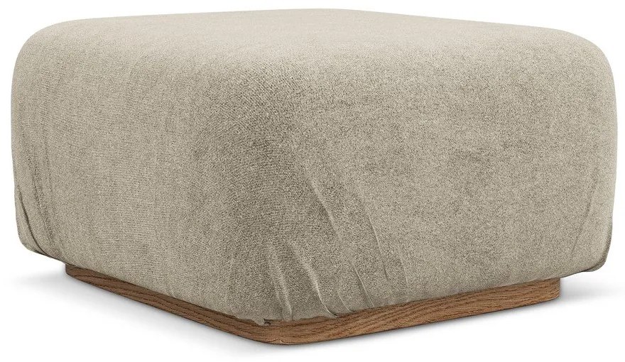 Béžová modulárna podnožka z textílie buklé Ailani – Makamii