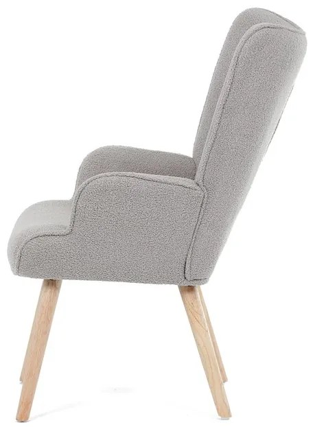 BONTEC Kreslo ušiak, šedá látka, AK-309 GREY2 Farba: Biela