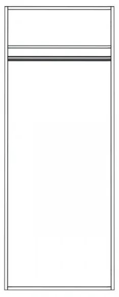 Šatníková skriňa s obložením TopOffice 87,8 x 62,9 x 197,6 cm