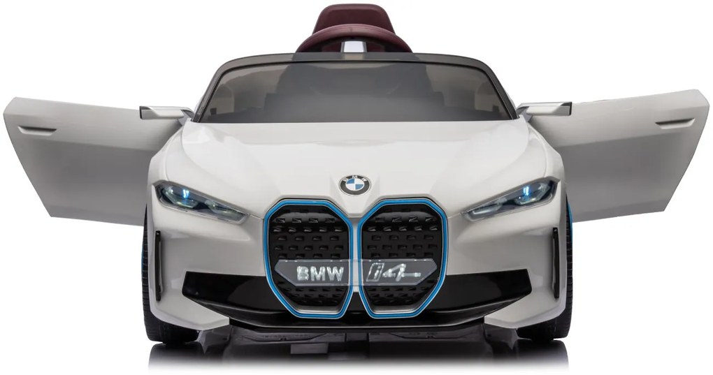 Detské elektrické autíčko s diaľkovým ovládaním BestBerg BBCC-20W - BMW i4 / od 3 rokov / nosnosť 30 kg / biela