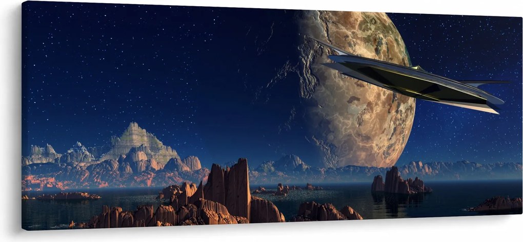 Obraz - Prílet mimozemšťanov (120x50 cm)