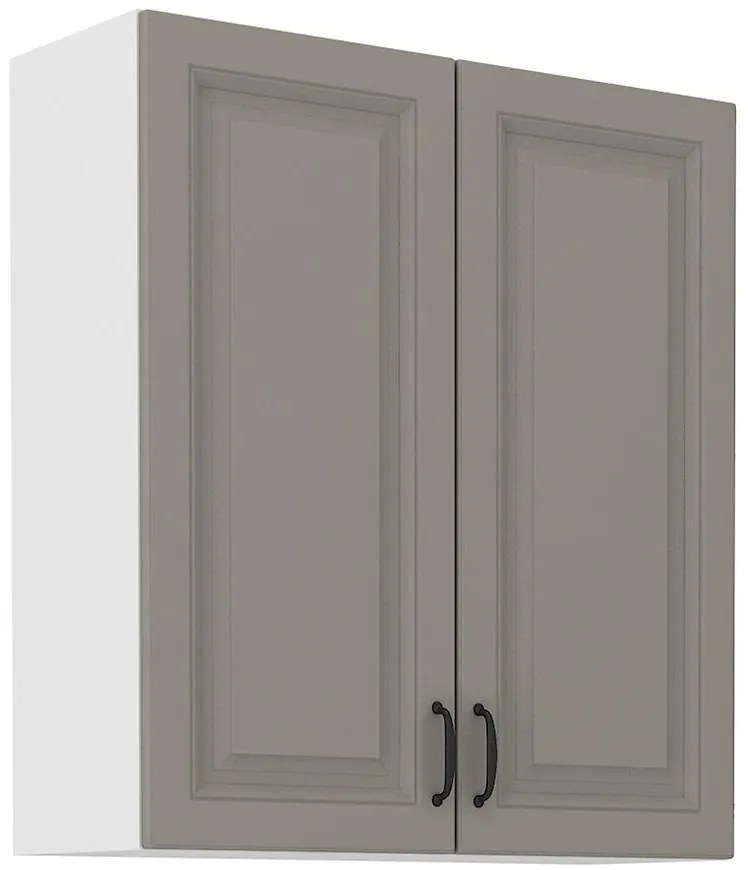 Kuchynská skrinka Stilo claygrey/biely 80g/90 2f