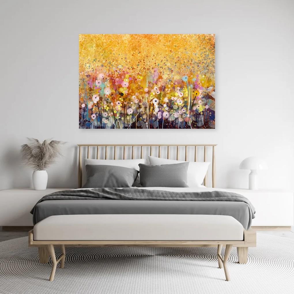 Obraz na plátně, Květiny louky příroda - 100x70 cm