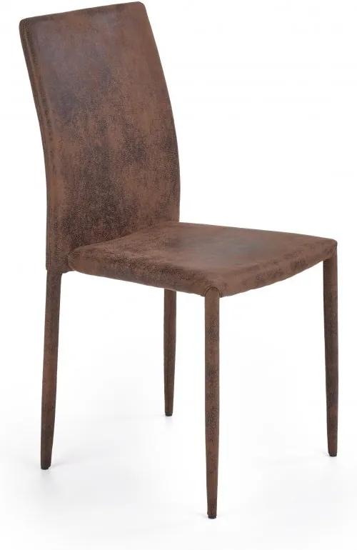 Jedálenská stolička K375 eko koža Halmar Hnedá