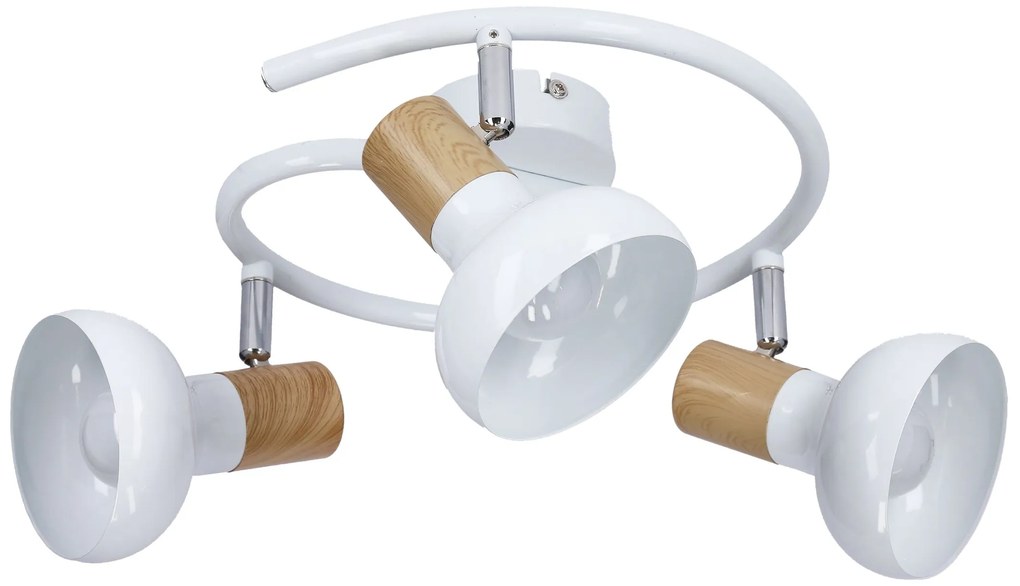 Candellux Biele stropné špirálové svietidlo Puerto pre žiarovku 3x E14 98-62697