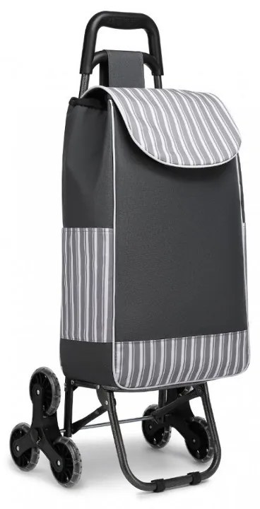 Konofactory Sivá nákupná taška na kolieskach do schodov "Helper"