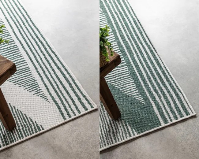 Obojstranný koberec Elle Decoration GEMINI Rhombus zelený