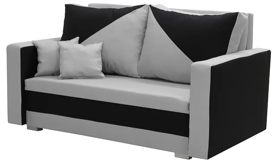 Dvojmiestna rozkladacia pohovka ASTRA1 Strieborná/čierna