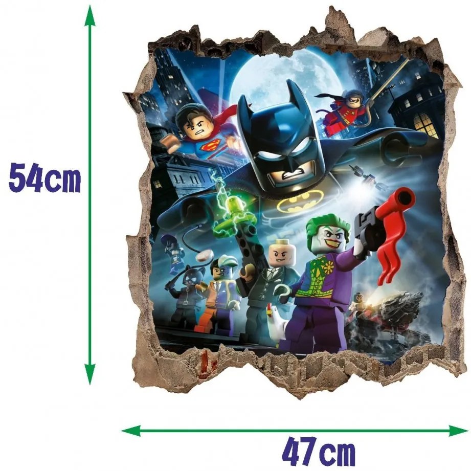 Nálepka na stenu lego Batman HIT 47x54cm