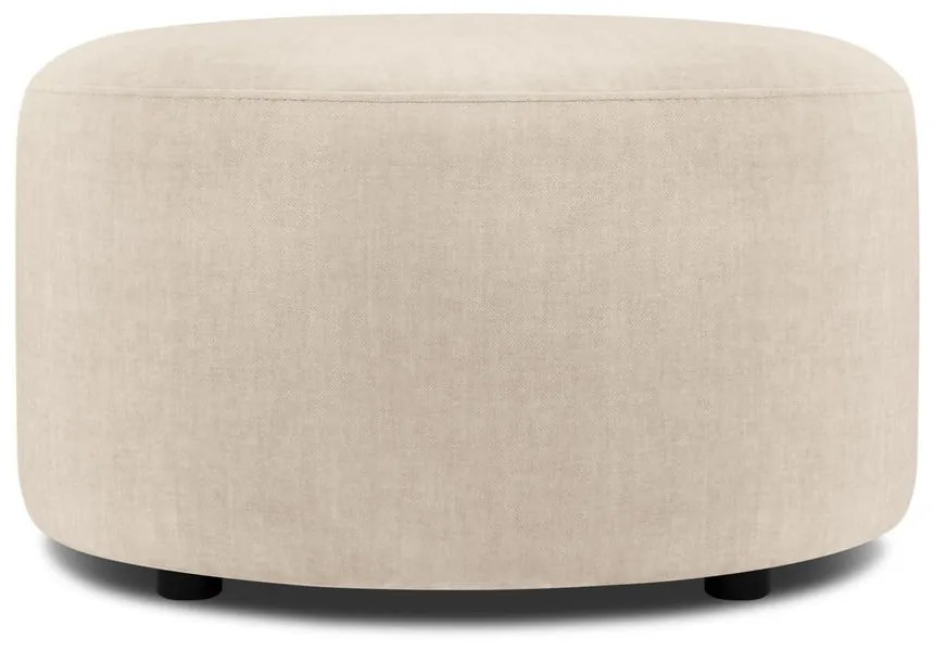 Béžový zamatový puf Mazzini Sofas Debbie, ø 68 cm