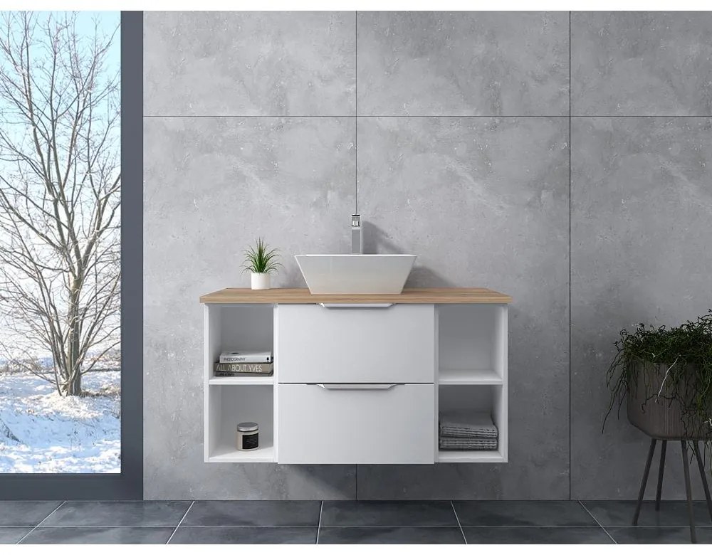 Rennes White Kúpeľňová skrinka s umývadlom