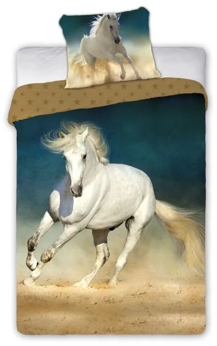 Obliečky Biely kôň 70x90 +140x200 FARO