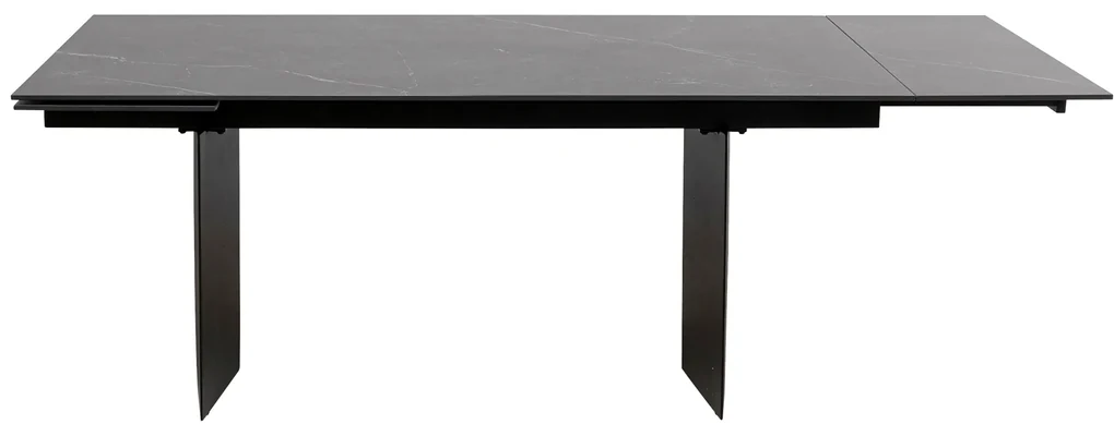 Novel rozkladací stôl čierny 180 (40+40)x90 cm
