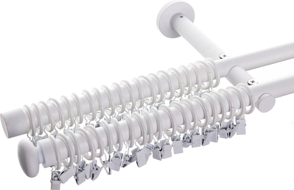 Dvojitá garniža Modern white matt 160 cm