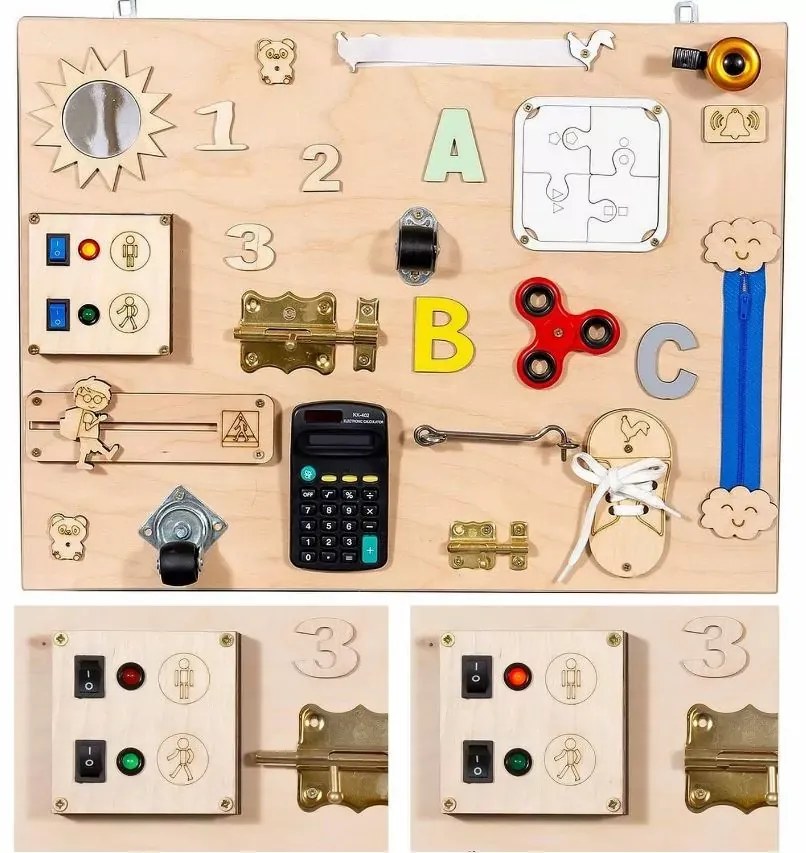 Interaktívna detská tabuľa - 50x37,5 cm - prírodná - typ 3