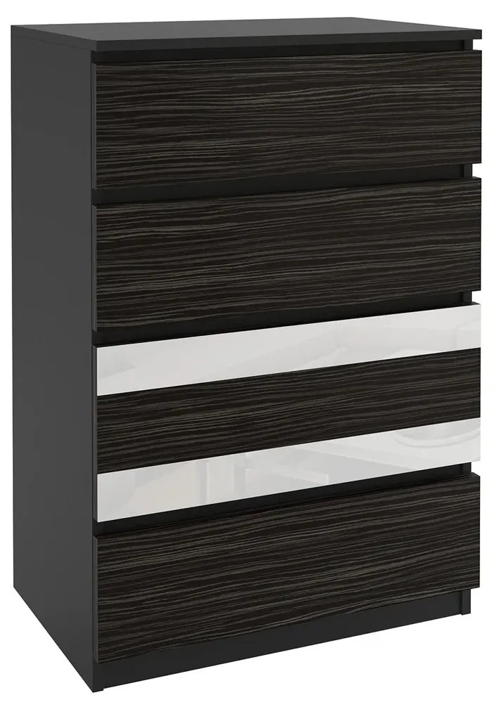 Komoda 50 Belini čierny / eben kráľovský  MH KOM1/1/B/HK/W/0