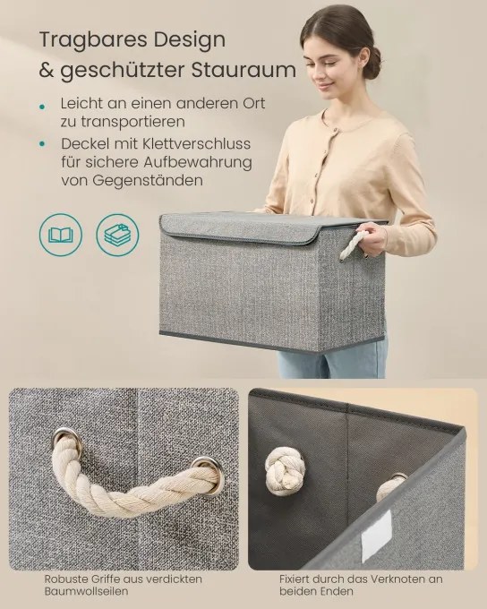 Set stohovateľných boxov RFB050GD01 (3 ks)