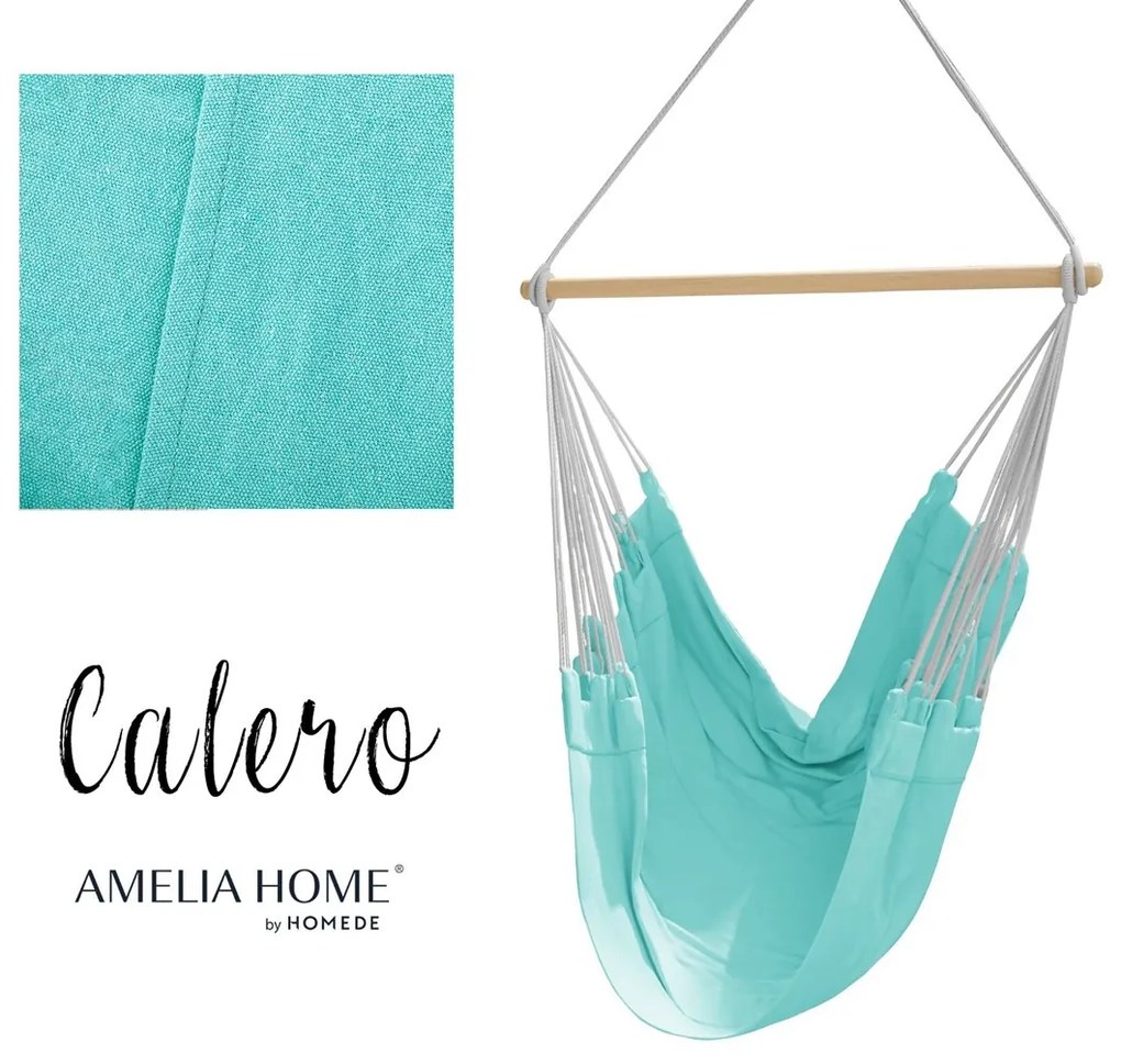 AmeliaHome Závesné hojdacie kreslo Calero mätové, velikost 100x130