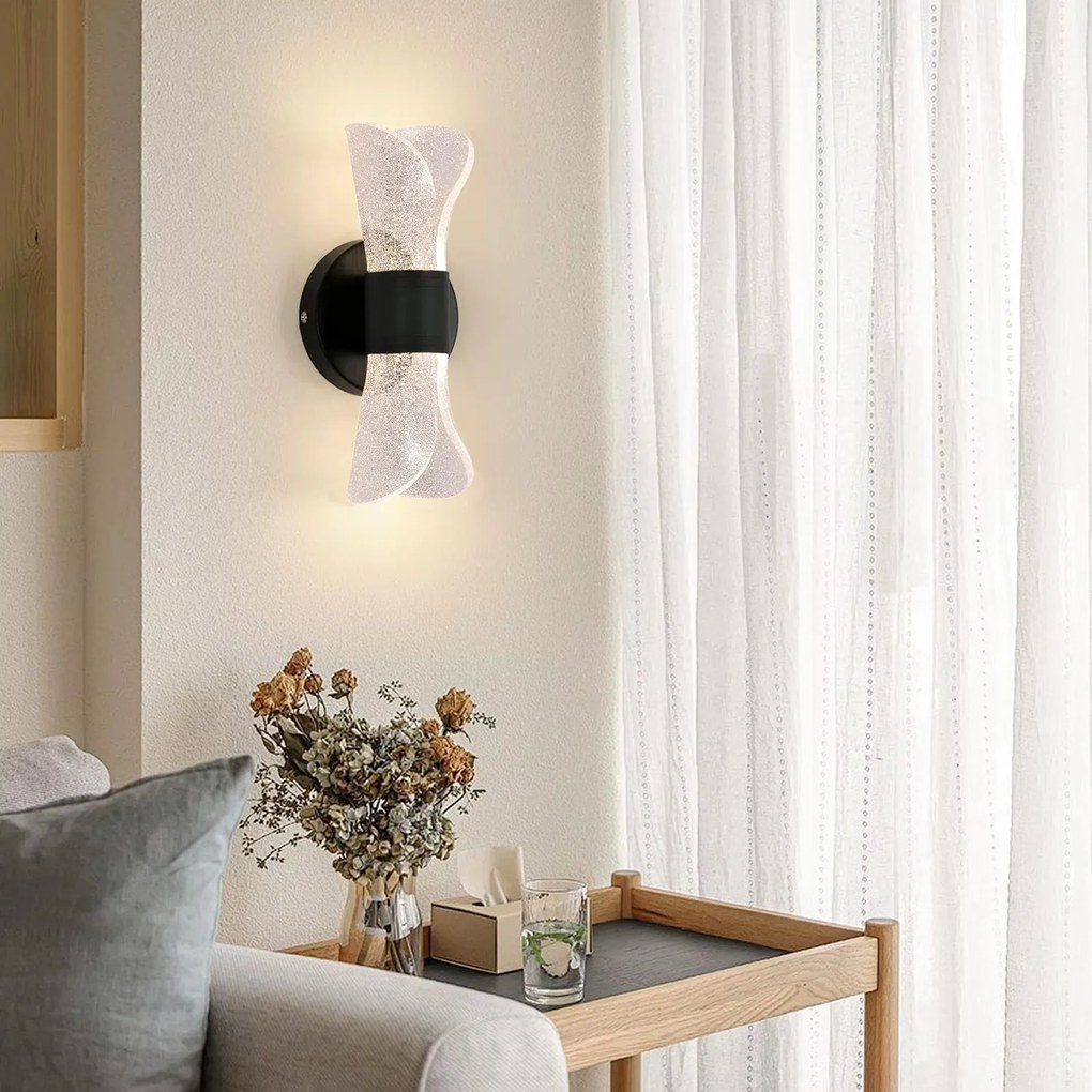 Toolight Toolight, LED nástenné svietidlo 10 x 22,5 cm, 5W, G029-W, čierna, OSW-00690