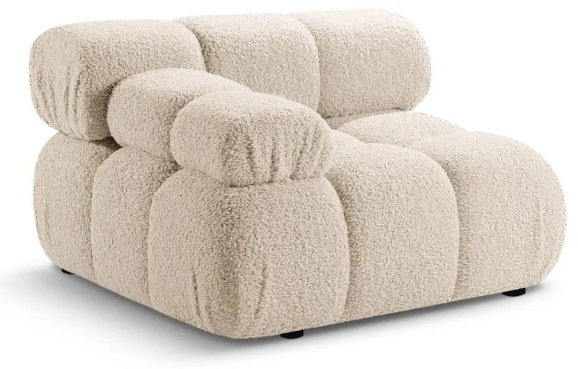 Béžový modul pohovky z textílie bouclé (ľavý roh) Bellis – Micadoni Home