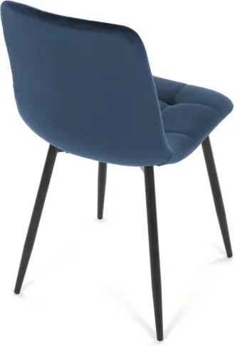 Jedálenská stolička zamatová, modrá CT-281 BLUE4