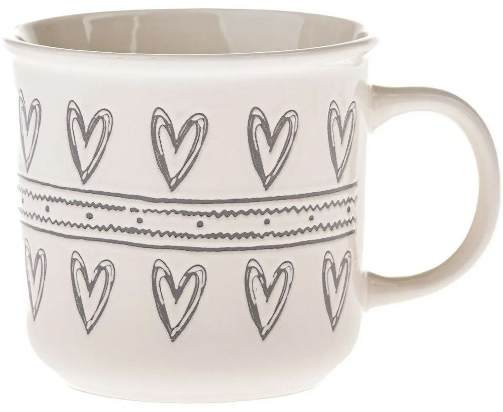 Keramický hrnček Srdiečka II, 450 ml
