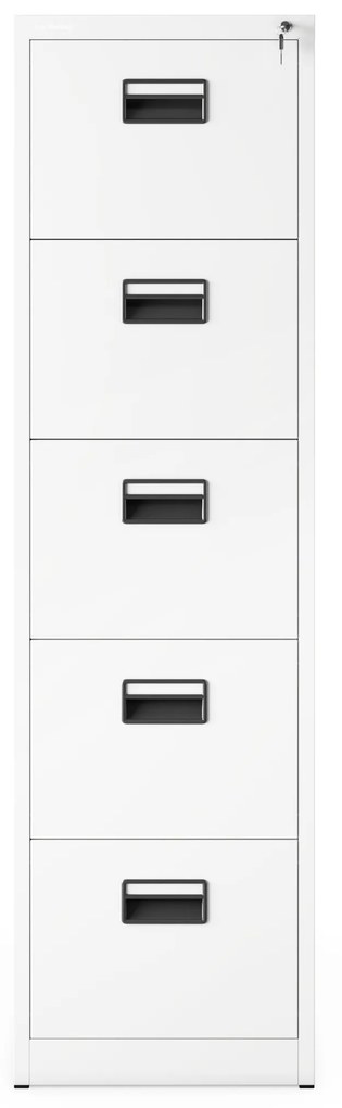 Kovová kartotéka, 5 zásuviek SARA V5, 460 x 1625.5 x 620 mm, biela