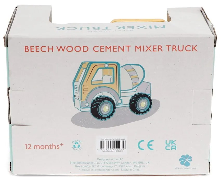Drevené autíčko Cement Mixer – Rex London