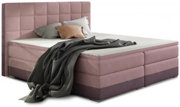 Posteľ Boxspring Damasia 200 x 180, zelená / šedá (látka - 11)