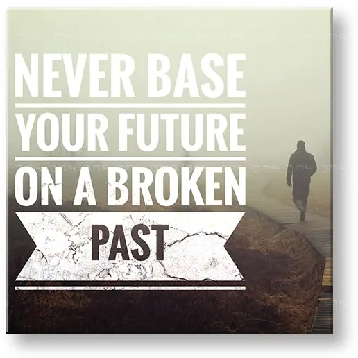 Motivačný obraz na stenu Never base your future_002 | rôzne rozmery
