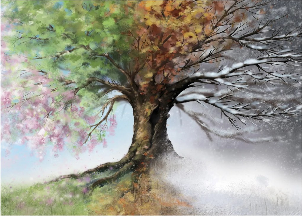 Obraz - Strom štyroch ročných období (70x50 cm)