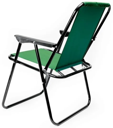 Skladacia kempingová stolička zelená
