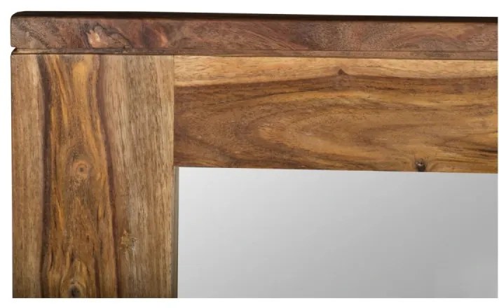 furniture-nabytek.cz - Masívne kúpeľňové zrkadlo Leeston z palisandru, lakované, hnedé – 68×13×78 cm