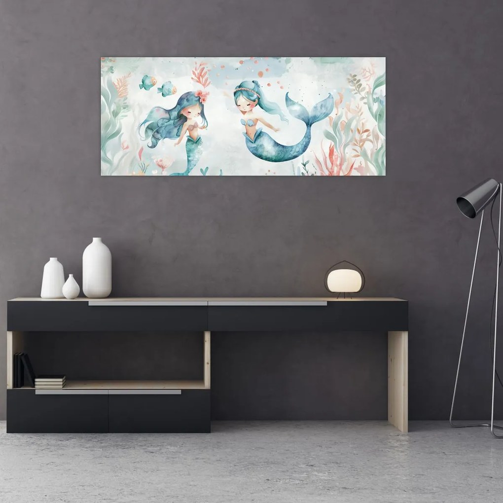 Obraz - Morské panny (120x50 cm)