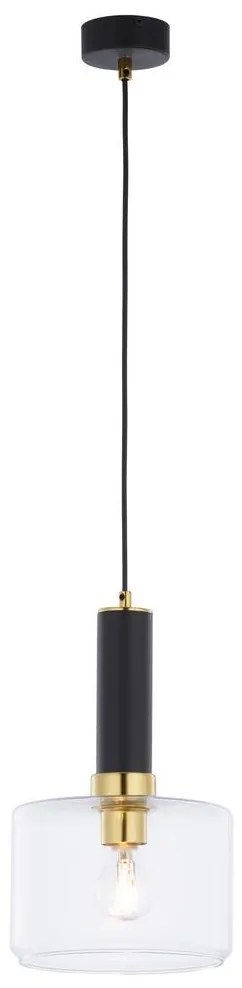 Jupiter 1846 - VA1 - Luster na lanku VANES 1xE27/60W/230V mosadz/čierna