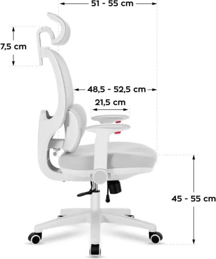 Detská otočná stolička Mark Adler Junior 6.3 Grey