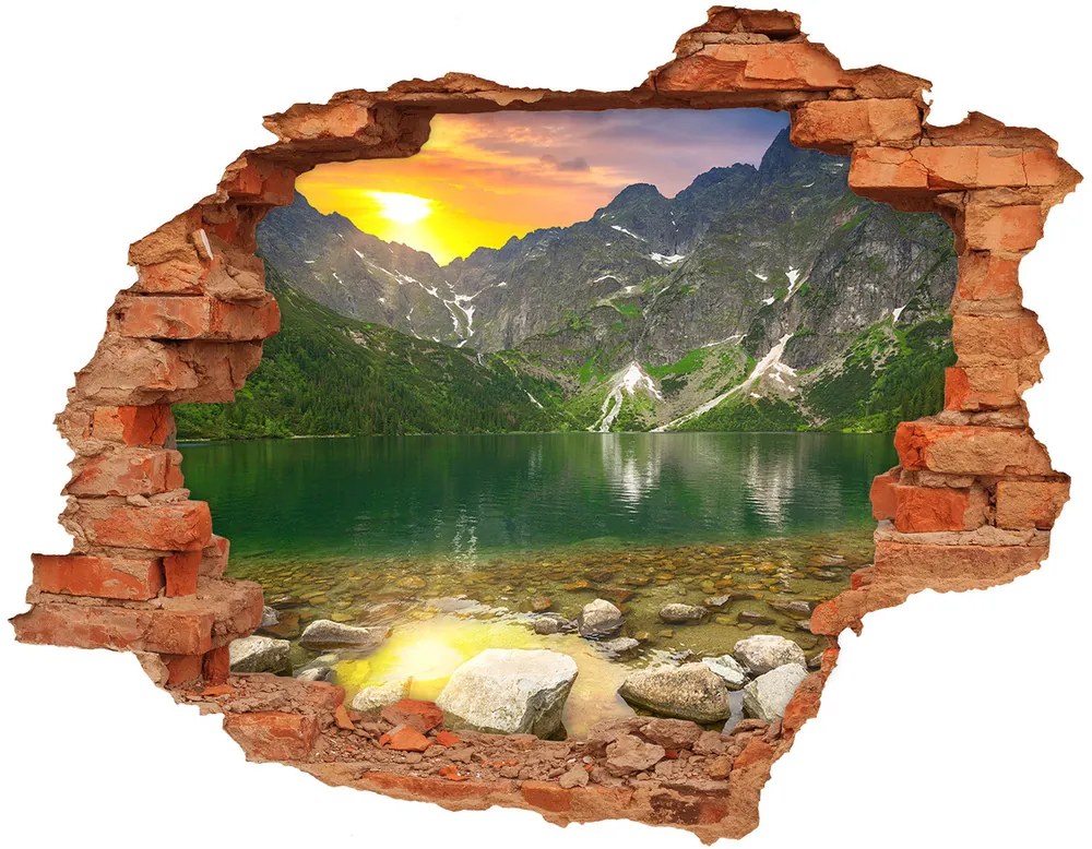 Nálepka fototapeta 3D výhľad Morské oko tatry nd-c-123444571