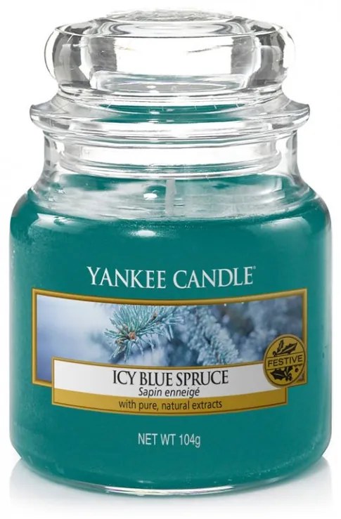 Yankee Candle petrolejové vonná sviečka Ice Blue Spruce Classic malá