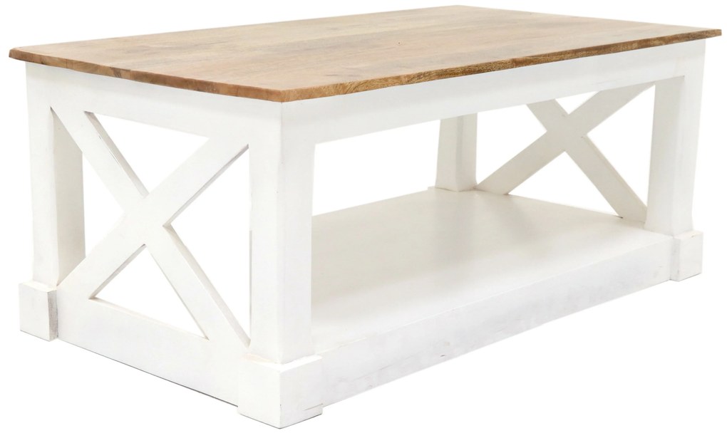 furniture-nabytek.cz - Konferenční stolek rustikální z masivního dřeva mango 110x45x60