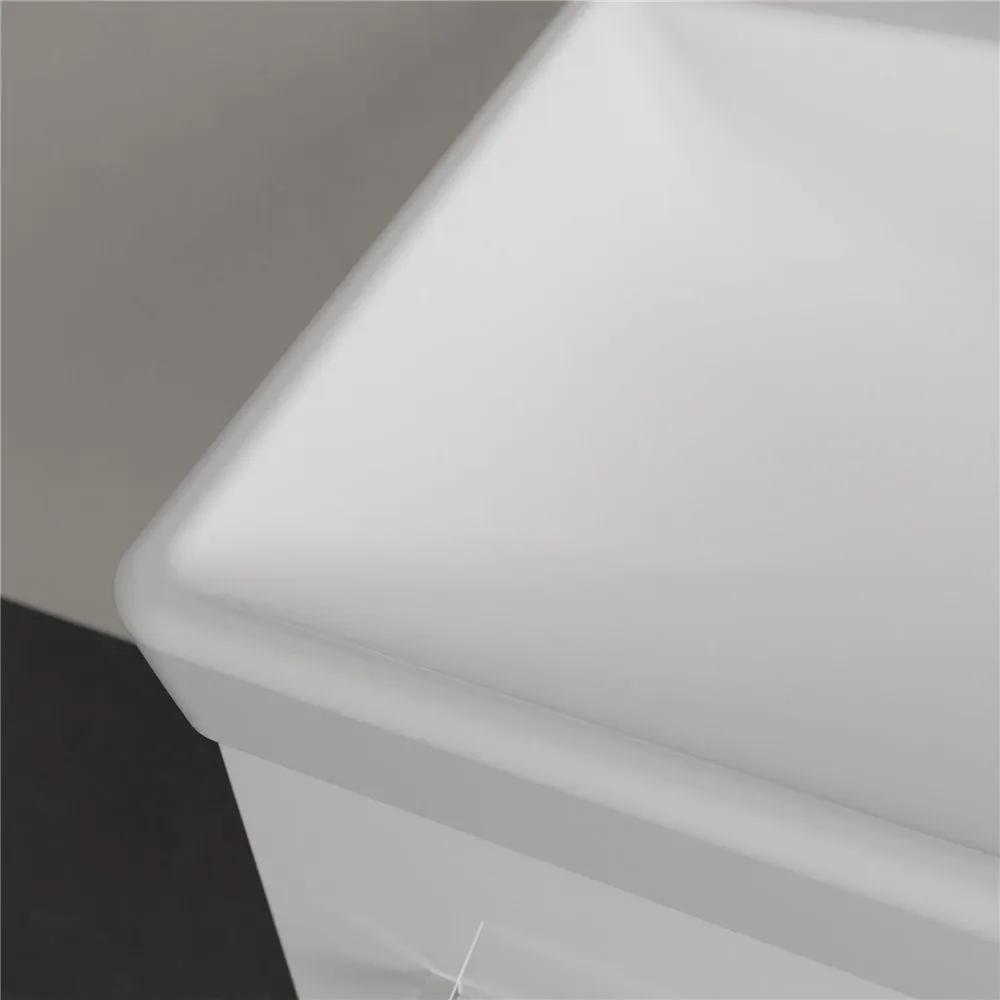 VILLEROY &amp; BOCH Avento závesné umývadlo s otvorom, s prepadom, 600 x 470 mm, Stone White, s povrchom CeramicPlus, 415860RW