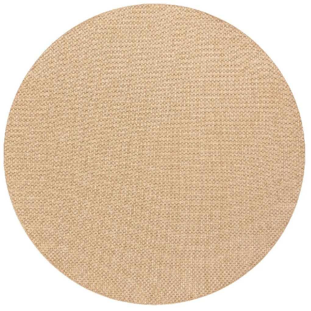 Dywany Łuszczów Kusový koberec Timo 6272 Dark beige kruh – na von aj na doma - 120x120 (priemer) kruh cm